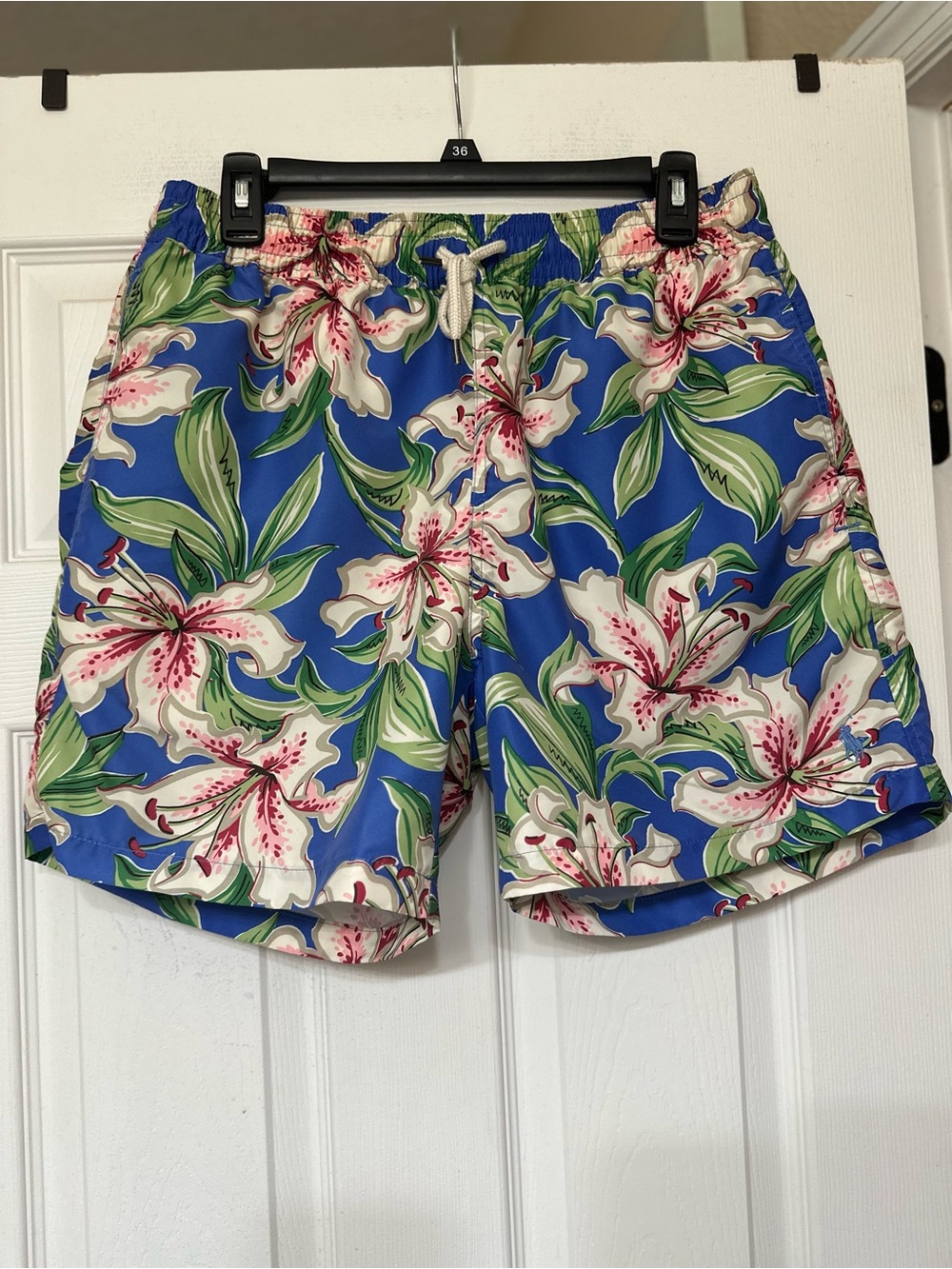 Polo by Ralph Lauren Blue Floral Print Swim Trunks